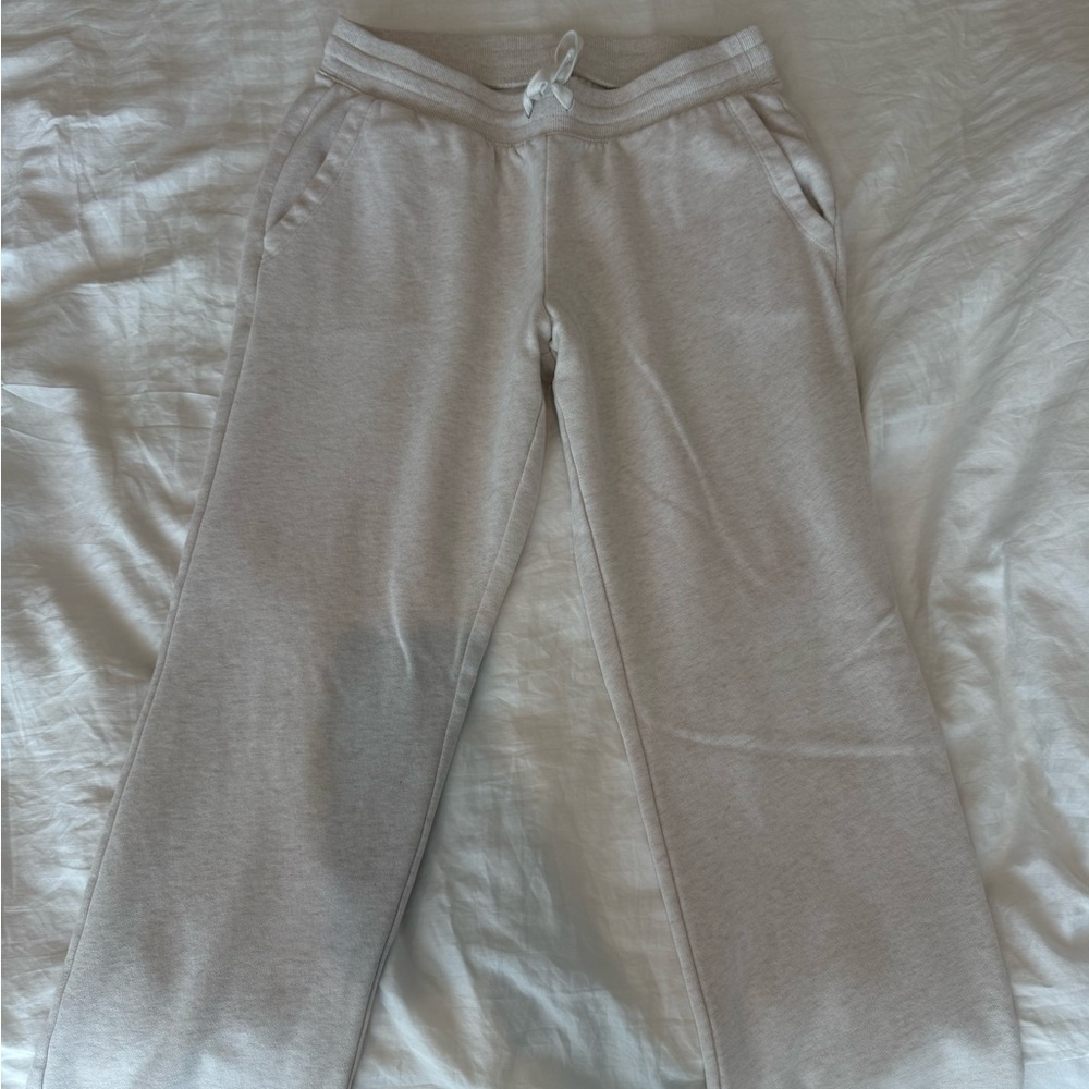 Low Waisted Y2K Cream Sweats